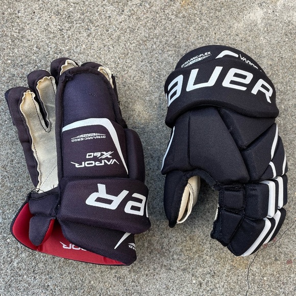 BAUER VAPORMAX X60 HOCKEY GLOVES 12” 30cm DYNAMIC ERGO THUMB JOCK JUNIOR MEN PRO - Picture 17 of 17
